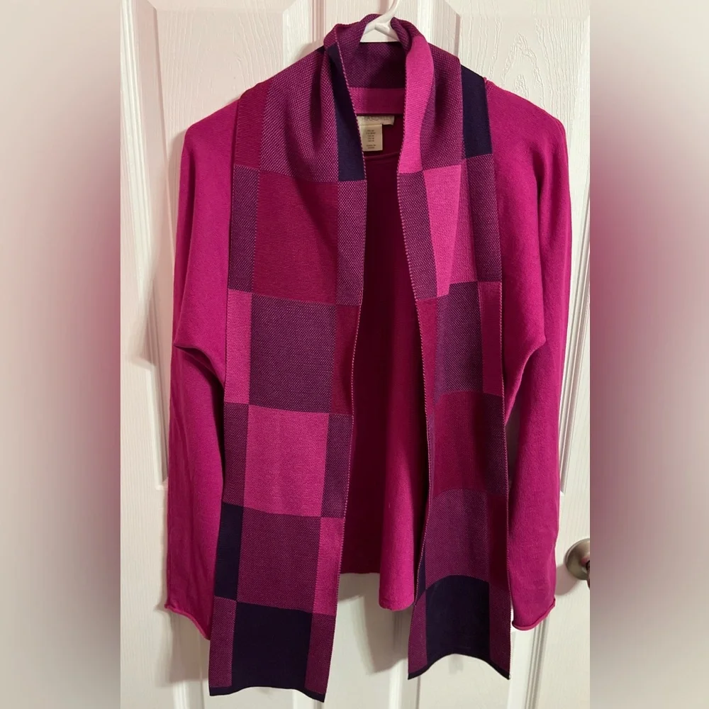 Beautiful Cynthia Rowley sweater with scarf - Picture 2 of 5